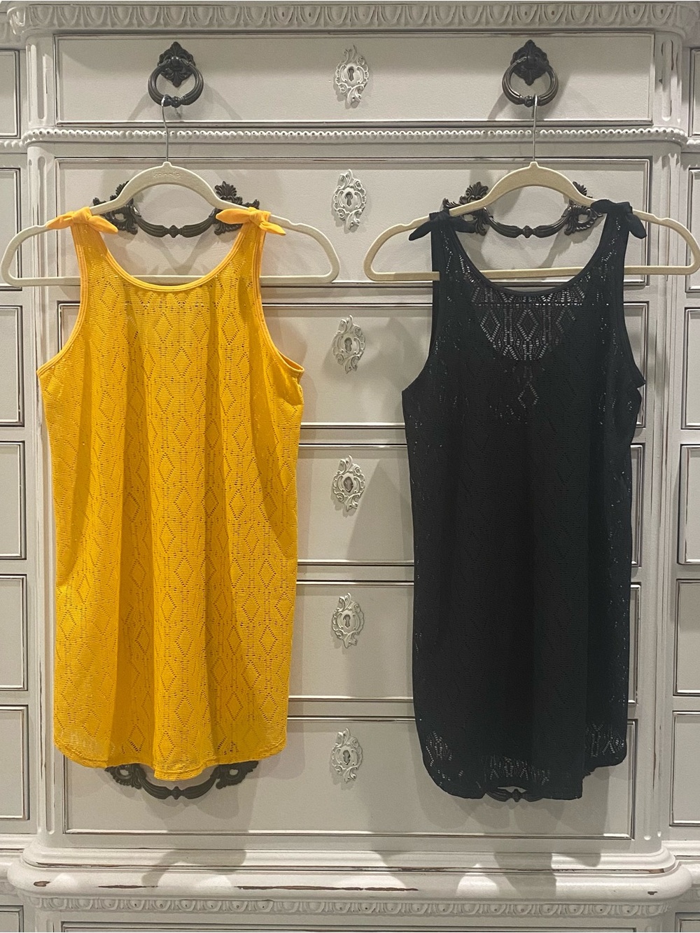 Swim Cover Bundle - Girls Art Class Yellow and Black Swim Coverups Size XL 14-16